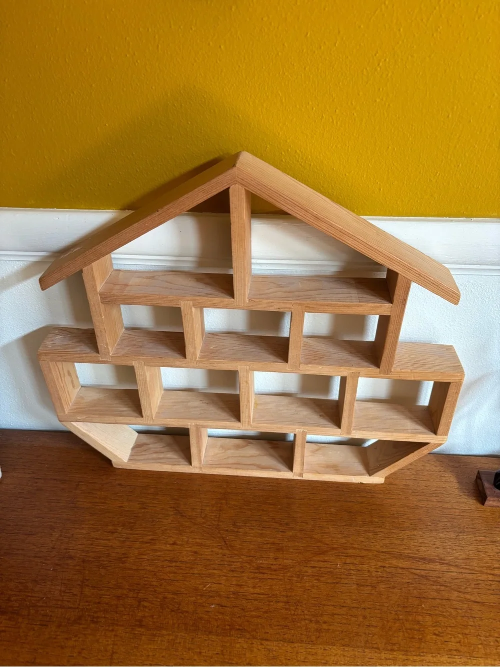Trinket shelf ship house ark vintage wooden trinket display shelf